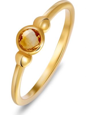 Damen-Damenring 375er Gelbgold Citrin CHRIST C-Collection Gelbgold