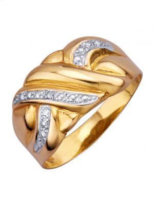 Damenring bicolor In Gelbgold 585 Gelbgold