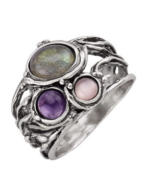 Damenring in Silber 925 Roman Glass Silber