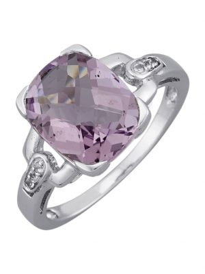 Damenring mit Amethyst und Weißtopas Gemondo Silber