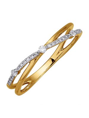 Damenring mit Diamanten AMY VERMONT Bicolor