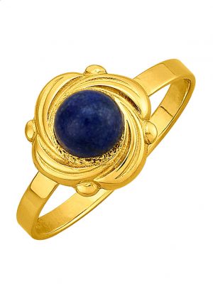 Damenring mit Lapislazuli Gelbgoldfarben