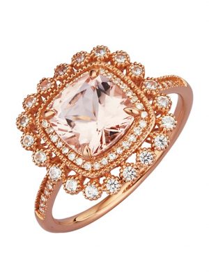 Damenring mit Morganit Diemer Roségold