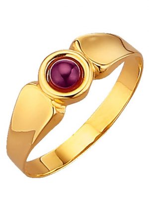 Damenring mit Rubin Gelbgold