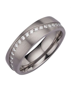 Damenring mit Zirkonia AMY VERMONT Grau