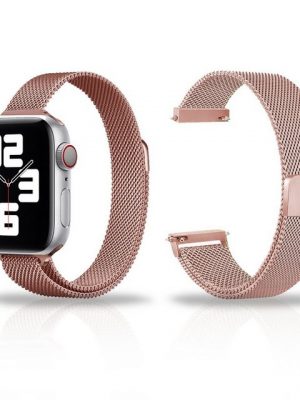 Diida Smartwatch-Armband "Uhrenarmband,Watch Band,Armband,Uhrenarmbänder, Geeignet für Apple Watch 1/2/3/4/5/6/7/SE Generation usw., Edelstahl, magnetische Saugkraft, 38 x 40 x 41 mm, Roségold"
