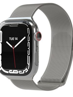 EAZY CASE Uhrenarmband "Metall Armband für iWatch 8 7 6 5 4 3 2 1 SE Ultra", Ersatzarmband Apple Watch Series 41 mm 40 mm 38 mm, verstellbares Milanese Metallarmband, Magnetverschluss, Unisex Uhrenband Edelstahl, Silber