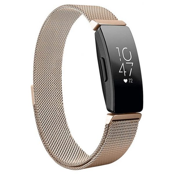 ELEKIN Smartwatch-Armband "Kompatibel für Fitbit Inspire 2 Armband Metall Edelstahl Ersatzarmband"