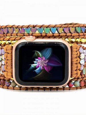 ELEKIN Smartwatch-Armband "für Apple Watches Samastone Gurt Armband (Braun 38-41 mm, 41-45 mm)"