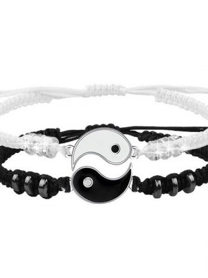 ELIAUK Bettelarmband "2 Yin Yang Verstellbare Armband Freundschaft Bangle Pärchen Armband" (1-tlg)