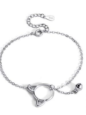 ELIAUK Charm-Armband "Damen Charm Armband 925 Sterling Silber Katze Kätzchen Schelle Armkette Mädchen Armkettchen Kinder Fußkettchen" (1-tlg)