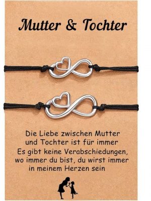 ELIAUK Charm-Armband "Mutter Tochter Armband Sets Für 2 Herz Armbänder Schmuck Geschenke für Mama Tochter Weihnachten Muttertag" (1-tlg)