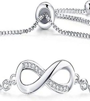ELIAUK Wickelarmband "Armband Damen 925 Sterling Silber, Infinity Love Herz Armband mit 5A Zirkonia Verstellbares Armband für Geburtstagsgeschenk, Muttertagsschmuck Geschenk" (1-tlg)