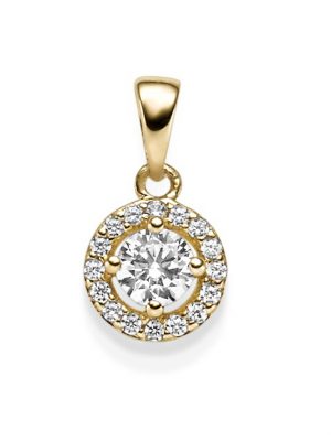 ELLA Juwelen Anhänger - V87-A 585 Gold, Zirkonia gold