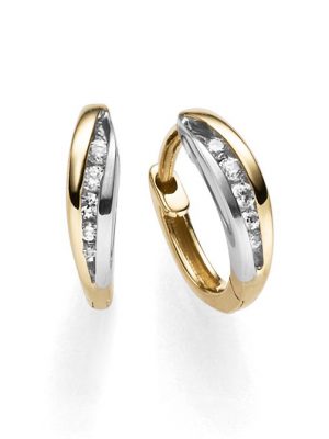 ELLA Juwelen Creolen - V232-O 585 Gold, Zirkonia gold