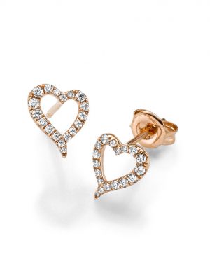 ELLA Juwelen Ohrstecker - V195-O 585 Gold, Zirkonia roségold