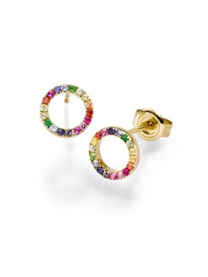 ELLA Juwelen Ohrstecker - V226-O 585 Gold, Edelstein bicolor