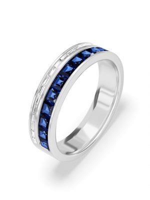ELLA Juwelen Ring - R3810404WG 585 Gold, Diamant, Edelstein blau
