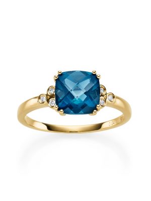 ELLA Juwelen Ring - V16-R 585 Gold blau