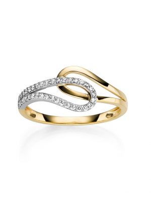 ELLA Juwelen Ring - V223-R 585 Gold, Diamant gold