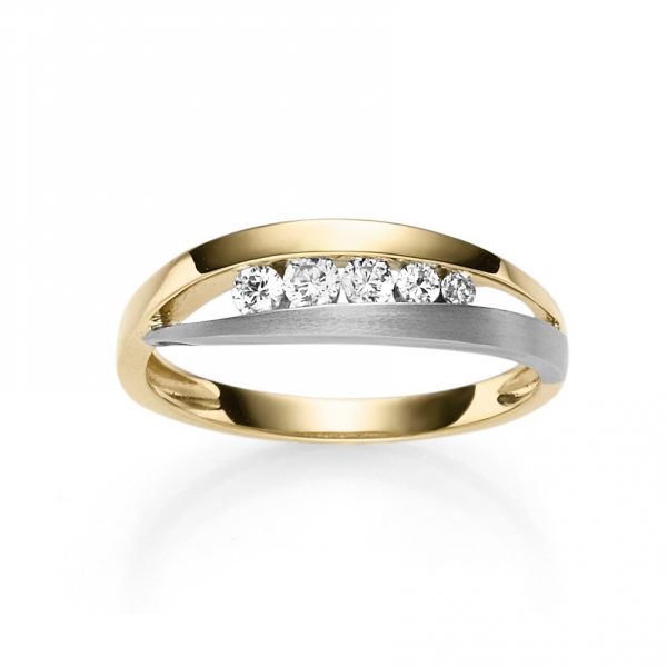 ELLA Juwelen Ring - V232-R 585 Gold, Zirkonia gold