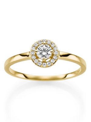 ELLA Juwelen Ring - V87-R 585 Gold, Zirkonia gold