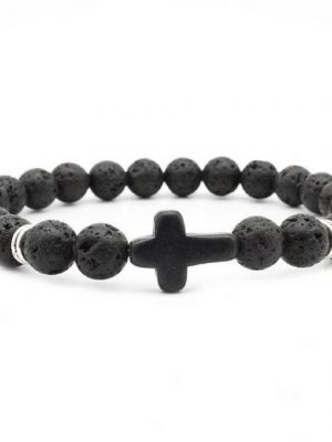 ENGELSINN Armband "MEN Cross Black" (1-tlg)