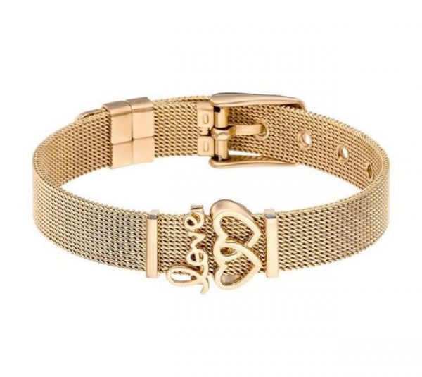 ENGELSINN Armband "Mesharmband Love Gold" (1-tlg)