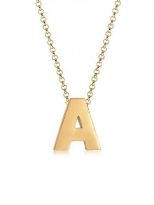 Elli Kette mit Anhänger "Buchstabe A Initialen Minimal 925 Sterling Silber"