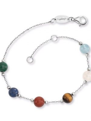 Engelsrufer Perlenarmband "Engelsrufer Armband Damen ERB-LILGEM-6ST Silber mit 6 Edelsteinen 19 cm"