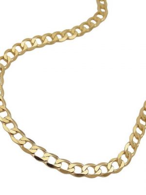Erario D'Or Goldarmband "Armband Weitpanzerkette diamantiert 14Kt GOLD 19 cm"