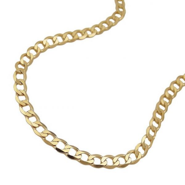Erario D'Or Goldarmband "Armband Weitpanzerkette diamantiert 14Kt GOLD 19 cm"