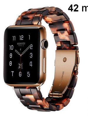 Favson Smartwatch-Armband "Armband Kompatibel mit Apple Watch Armband 42mm/44mm Series 5/4/3/2/1, Slim Resin Wrist Band Ersatz Uhrenarmband Zubehör"