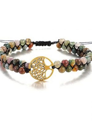 FeelGlad Armband "Damen Yoga Armband Edelstein Perlen Chakra Glücksarmband Damen Freundschaftsarmband Boho Hippie Schmuck Armband" (1-tlg)