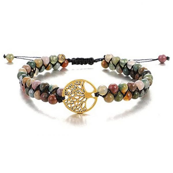 FeelGlad Armband "Damen Yoga Armband Edelstein Perlen Chakra Glücksarmband Damen Freundschaftsarmband Boho Hippie Schmuck Armband" (1-tlg)