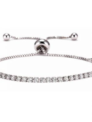 FeelGlad Armband "Kristall Damen Armband Geburtstag Hochzeit Geschenk mit Box für Mutter Freundin Ehefrau Brautjungfern, Glänzender Diamant Einstellbare Armband" (1-tlg)