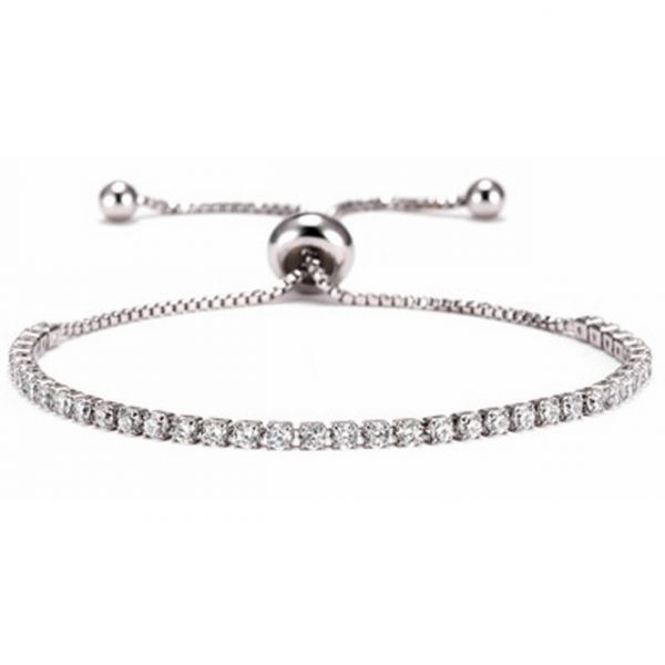 FeelGlad Armband "Kristall Damen Armband Geburtstag Hochzeit Geschenk mit Box für Mutter Freundin Ehefrau Brautjungfern, Glänzender Diamant Einstellbare Armband" (1-tlg)