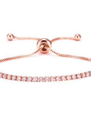 FeelGlad Armband "Kristall Damen Armband Geburtstag Hochzeit Geschenk mit Box für Mutter Freundin Ehefrau Brautjungfern, Glänzender Diamant Einstellbare Armband" (1-tlg)