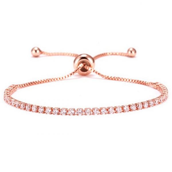 FeelGlad Armband "Kristall Damen Armband Geburtstag Hochzeit Geschenk mit Box für Mutter Freundin Ehefrau Brautjungfern, Glänzender Diamant Einstellbare Armband" (1-tlg)