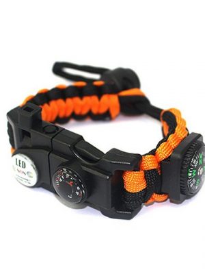 FeelGlad Wickelarmband "Einstellbares Armband Notfall Sportarmband Ausrüstung Wasserdichter Kompass Multitool Wildnis Abenteuer Paracord Armband"