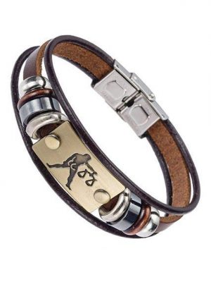 Firetti Armband "Sternzeichen", Made in Germany - mit Hämatit - mit Holz