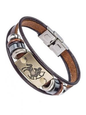 Firetti Armband "Sternzeichen", Made in Germany - mit Hämatit - mit Holz