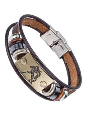 Firetti Armband "Sternzeichen", Made in Germany - mit Hämatit - mit Holz