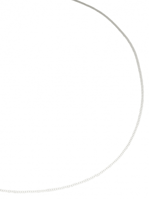 Flachpanzerkette in Weißgold in Weißgold 585 45 cm Weiß