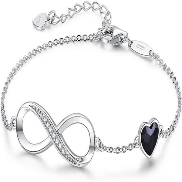 Fortunesn Armkette "Armband Platin Silber Damen, 925 Sterling Silber Unendlichkeit Symbol Infinity Zirkonia Armband, Platin Schmuck für Frauen Mädchen" (1-tlg)