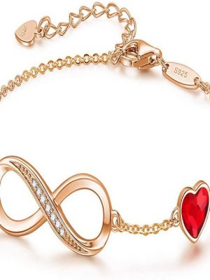 Fortunesn Armkette "Armband Platin Silber Damen, 925 Sterling Silber Unendlichkeit Symbol Infinity Zirkonia Armband, Platin Schmuck für Frauen Mädchen" (1-tlg)
