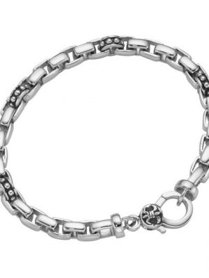 GIORGIO MARTELLO MILANO Armband "eckige Glieder, teilweise geschwärzt, Silber 925"