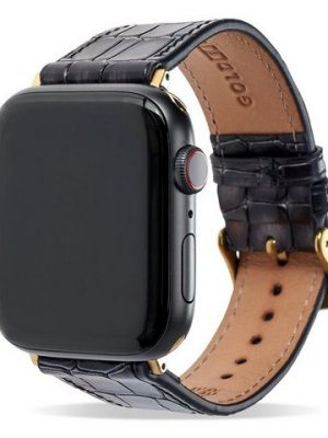 GOLDBLACK Smartwatch-Armband "Apple Watch Armband Milano grau (Adapter gold)"