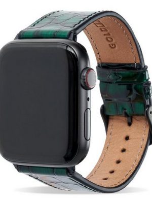 GOLDBLACK Smartwatch-Armband "Apple Watch Armband Milano grün (Adapter schwarz)"