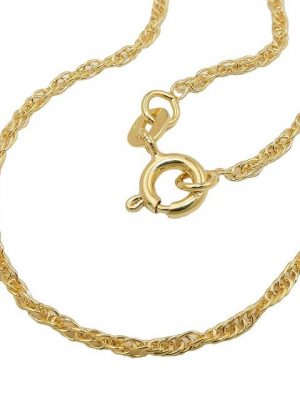 Gallay Armband "Armband 1,6mm Doppelanker gedreht Kordelkette 9Kt GOLD 19cm"